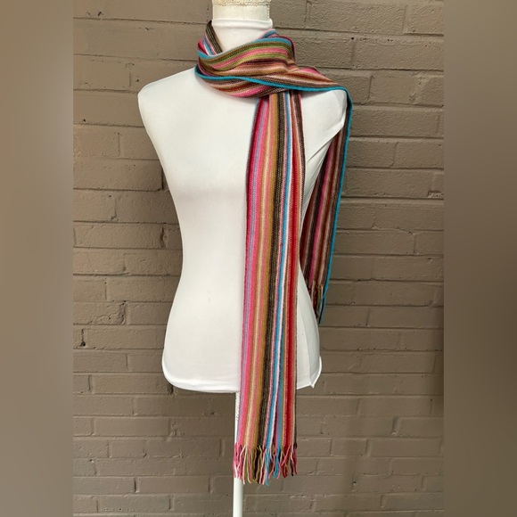 Barbarossa striped wool blend scarf - Picture 11 of 11